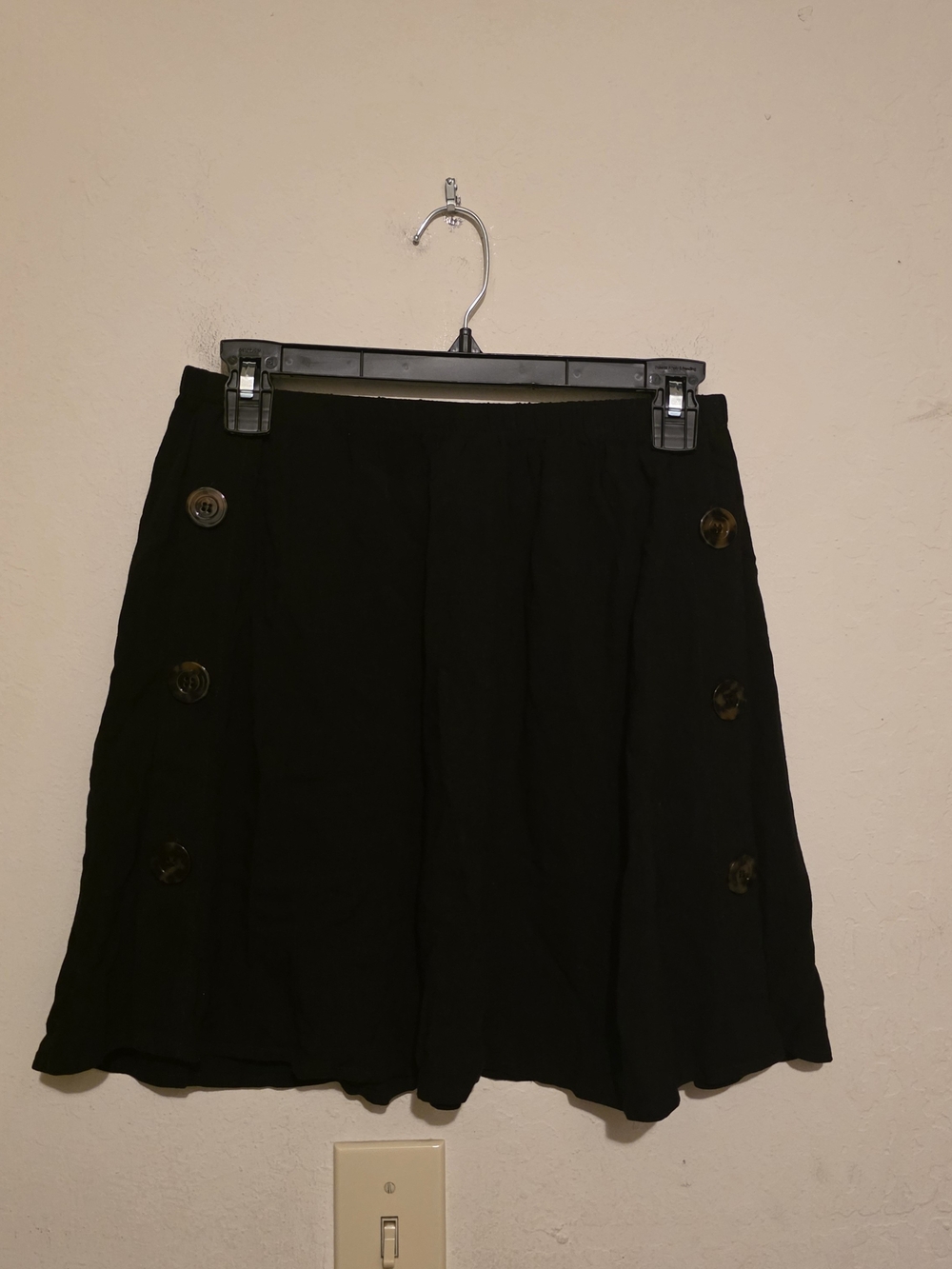 Toluca Black Swim Cover With Button Accents That Open On Both Sides Size Small
